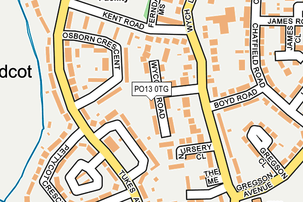 PO13 0TG map - OS OpenMap – Local (Ordnance Survey) PO13 0TG map - OS OpenMap – Local (Ordnance Survey)