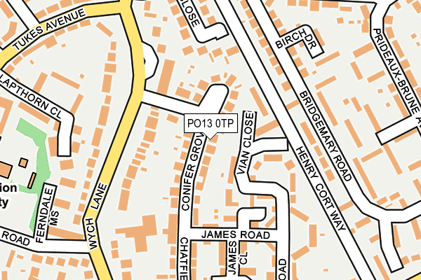 PO13 0TP map - OS OpenMap – Local (Ordnance Survey) PO13 0TP map - OS OpenMap – Local (Ordnance Survey)
