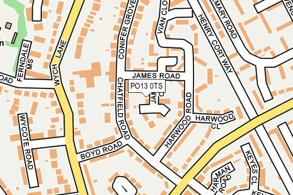 PO13 0TS map - OS OpenMap – Local (Ordnance Survey) PO13 0TS map - OS OpenMap – Local (Ordnance Survey)