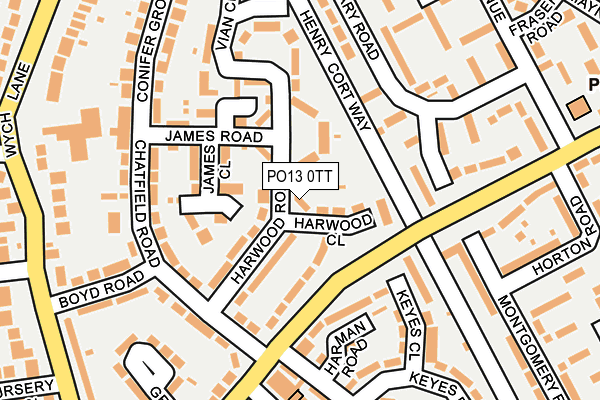 PO13 0TT map - OS OpenMap – Local (Ordnance Survey) PO13 0TT map - OS OpenMap – Local (Ordnance Survey)