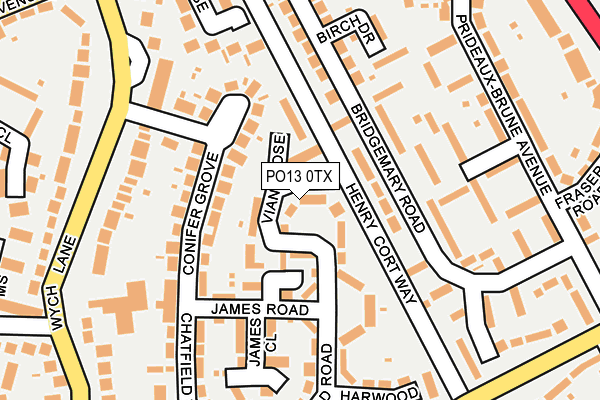 PO13 0TX map - OS OpenMap – Local (Ordnance Survey) PO13 0TX map - OS OpenMap – Local (Ordnance Survey)
