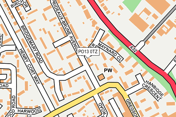 PO13 0TZ map - OS OpenMap – Local (Ordnance Survey) PO13 0TZ map - OS OpenMap – Local (Ordnance Survey)