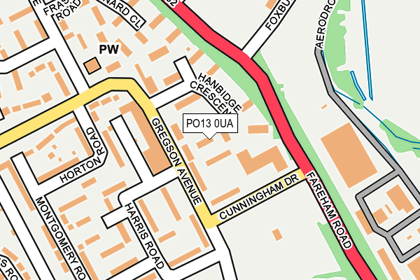 PO13 0UA map - OS OpenMap – Local (Ordnance Survey) PO13 0UA map - OS OpenMap – Local (Ordnance Survey)