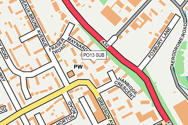 PO13 0UB map - OS OpenMap – Local (Ordnance Survey) PO13 0UB map - OS OpenMap – Local (Ordnance Survey)