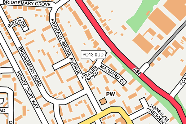 PO13 0UD map - OS OpenMap – Local (Ordnance Survey) PO13 0UD map - OS OpenMap – Local (Ordnance Survey)