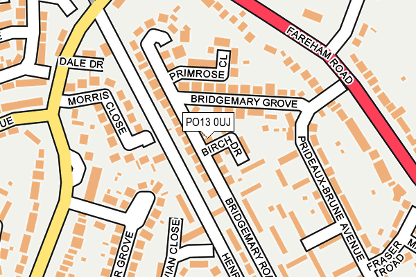 PO13 0UJ map - OS OpenMap – Local (Ordnance Survey) PO13 0UJ map - OS OpenMap – Local (Ordnance Survey)