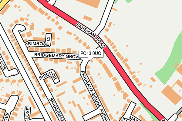 PO13 0UQ map - OS OpenMap – Local (Ordnance Survey) PO13 0UQ map - OS OpenMap – Local (Ordnance Survey)
