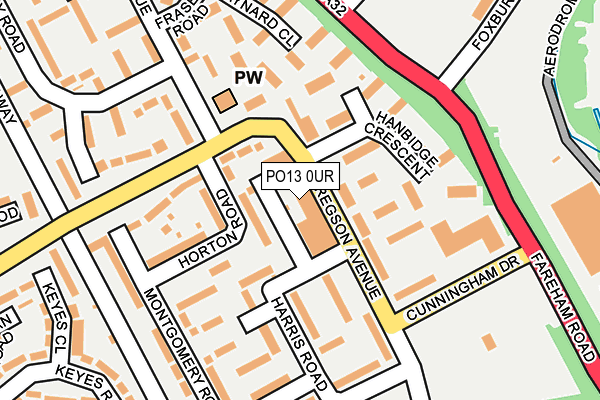 PO13 0UR map - OS OpenMap – Local (Ordnance Survey) PO13 0UR map - OS OpenMap – Local (Ordnance Survey)