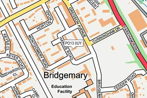 PO13 0UY map - OS OpenMap – Local (Ordnance Survey) PO13 0UY map - OS OpenMap – Local (Ordnance Survey)