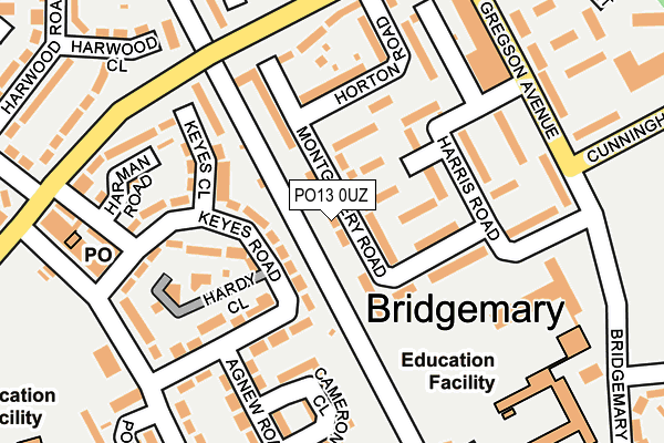 PO13 0UZ map - OS OpenMap – Local (Ordnance Survey) PO13 0UZ map - OS OpenMap – Local (Ordnance Survey)