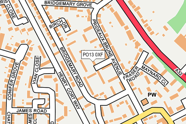 PO13 0XF map - OS OpenMap – Local (Ordnance Survey) PO13 0XF map - OS OpenMap – Local (Ordnance Survey)