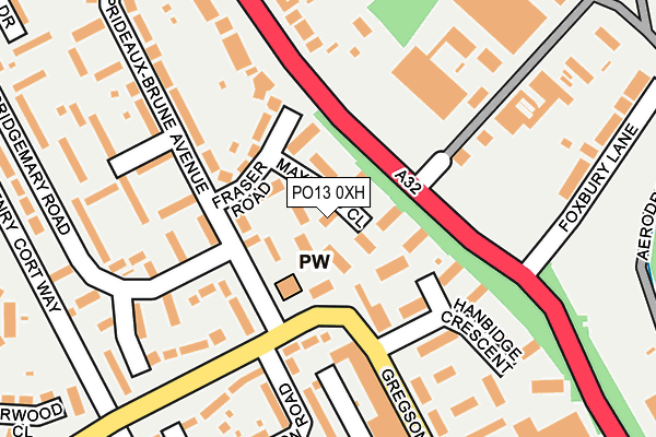 PO13 0XH map - OS OpenMap – Local (Ordnance Survey) PO13 0XH map - OS OpenMap – Local (Ordnance Survey)