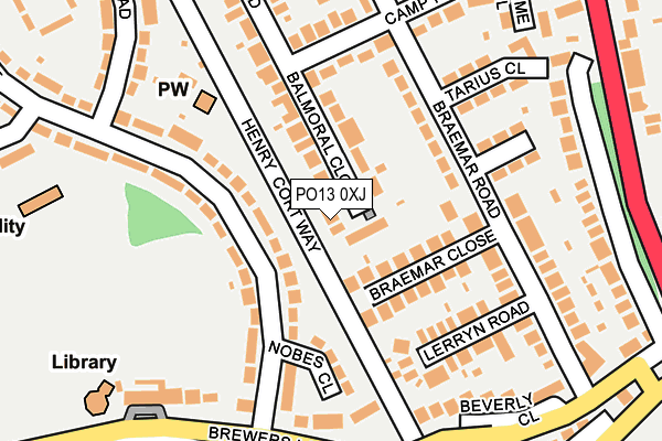 PO13 0XJ map - OS OpenMap – Local (Ordnance Survey) PO13 0XJ map - OS OpenMap – Local (Ordnance Survey)