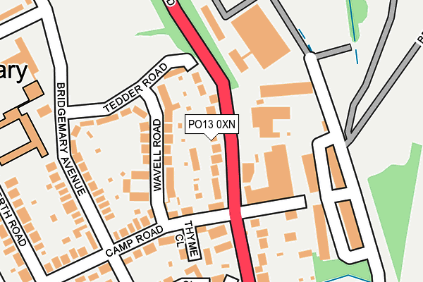 PO13 0XN map - OS OpenMap – Local (Ordnance Survey) PO13 0XN map - OS OpenMap – Local (Ordnance Survey)