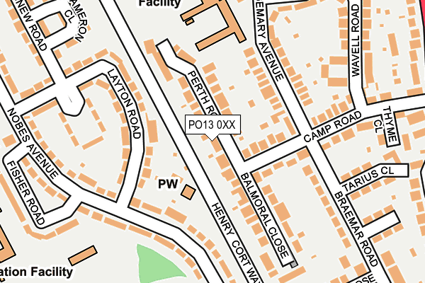 PO13 0XX map - OS OpenMap – Local (Ordnance Survey) PO13 0XX map - OS OpenMap – Local (Ordnance Survey)