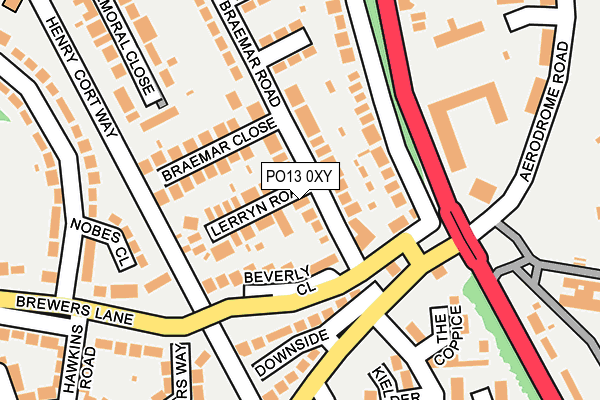 PO13 0XY map - OS OpenMap – Local (Ordnance Survey) PO13 0XY map - OS OpenMap – Local (Ordnance Survey)