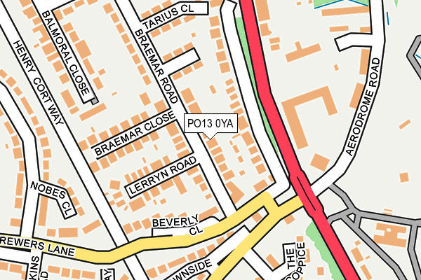 PO13 0YA map - OS OpenMap – Local (Ordnance Survey) PO13 0YA map - OS OpenMap – Local (Ordnance Survey)