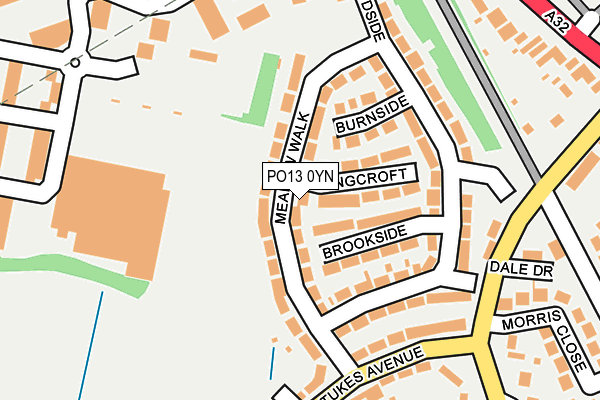 PO13 0YN map - OS OpenMap – Local (Ordnance Survey) PO13 0YN map - OS OpenMap – Local (Ordnance Survey)