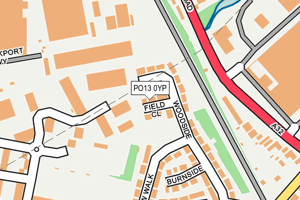 PO13 0YP map - OS OpenMap – Local (Ordnance Survey) PO13 0YP map - OS OpenMap – Local (Ordnance Survey)