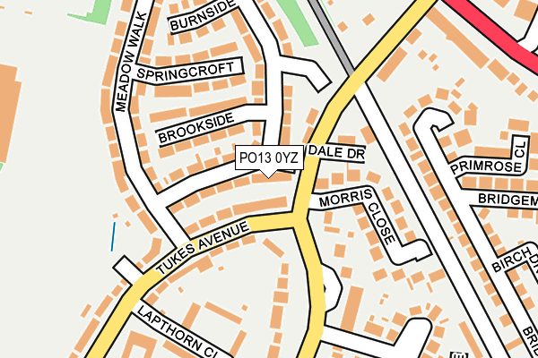 PO13 0YZ map - OS OpenMap – Local (Ordnance Survey) PO13 0YZ map - OS OpenMap – Local (Ordnance Survey)