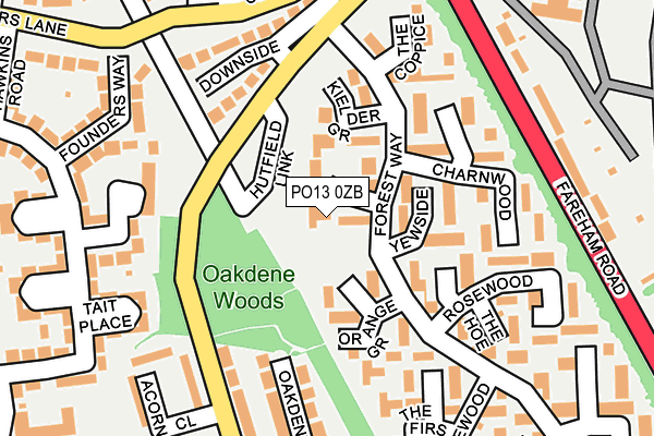 PO13 0ZB map - OS OpenMap – Local (Ordnance Survey) PO13 0ZB map - OS OpenMap – Local (Ordnance Survey)