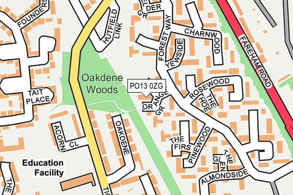 PO13 0ZG map - OS OpenMap – Local (Ordnance Survey) PO13 0ZG map - OS OpenMap – Local (Ordnance Survey)