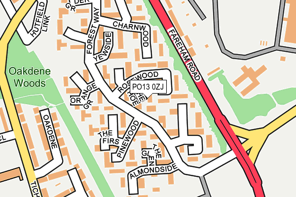 PO13 0ZJ map - OS OpenMap – Local (Ordnance Survey) PO13 0ZJ map - OS OpenMap – Local (Ordnance Survey)