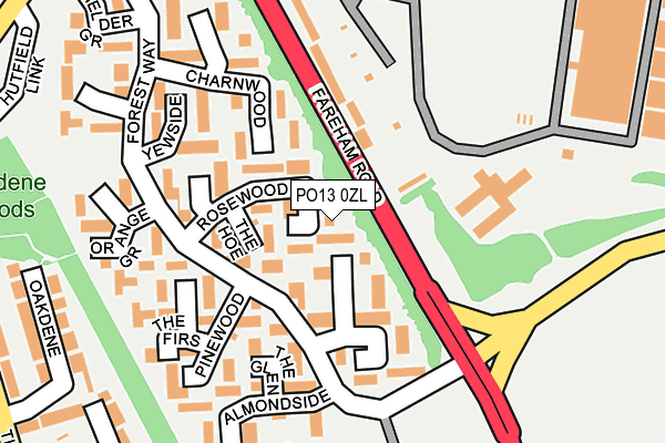 PO13 0ZL map - OS OpenMap – Local (Ordnance Survey) PO13 0ZL map - OS OpenMap – Local (Ordnance Survey)