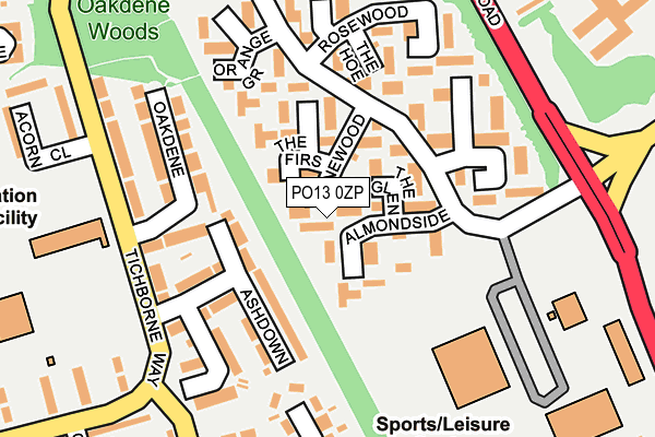 PO13 0ZP map - OS OpenMap – Local (Ordnance Survey) PO13 0ZP map - OS OpenMap – Local (Ordnance Survey)