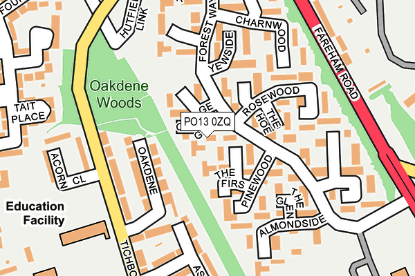 PO13 0ZQ map - OS OpenMap – Local (Ordnance Survey) PO13 0ZQ map - OS OpenMap – Local (Ordnance Survey)