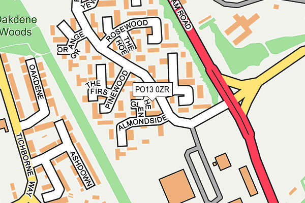 PO13 0ZR map - OS OpenMap – Local (Ordnance Survey) PO13 0ZR map - OS OpenMap – Local (Ordnance Survey)