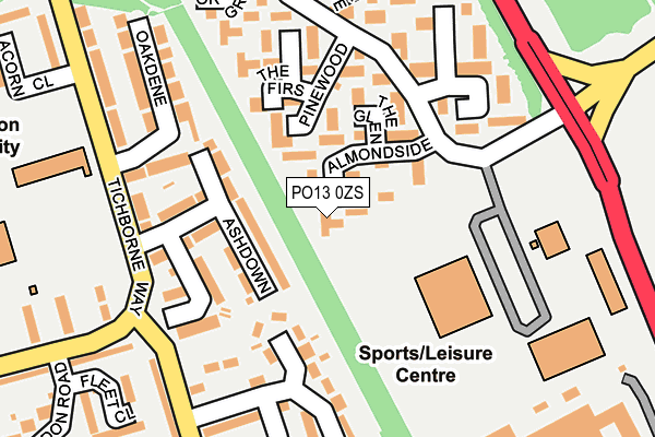 PO13 0ZS map - OS OpenMap – Local (Ordnance Survey) PO13 0ZS map - OS OpenMap – Local (Ordnance Survey)