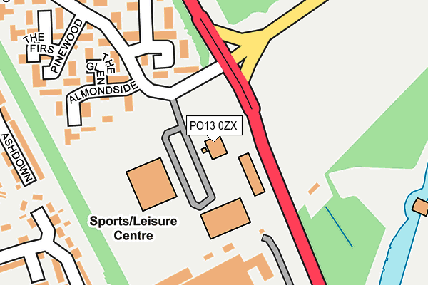 PO13 0ZX map - OS OpenMap – Local (Ordnance Survey) PO13 0ZX map - OS OpenMap – Local (Ordnance Survey)