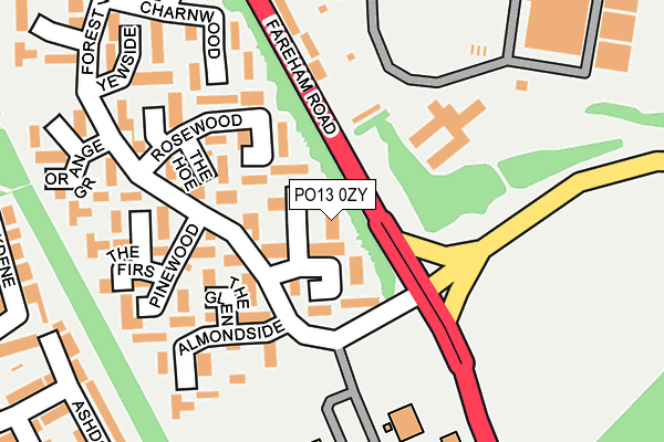 PO13 0ZY map - OS OpenMap – Local (Ordnance Survey) PO13 0ZY map - OS OpenMap – Local (Ordnance Survey)