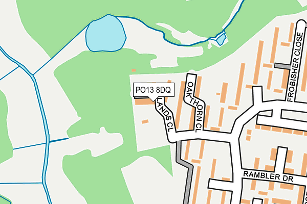 PO13 8DQ map - OS OpenMap – Local (Ordnance Survey) PO13 8DQ map - OS OpenMap – Local (Ordnance Survey)