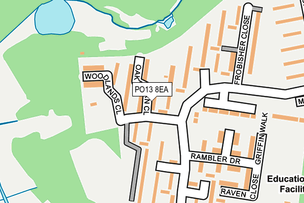 PO13 8EA map - OS OpenMap – Local (Ordnance Survey) PO13 8EA map - OS OpenMap – Local (Ordnance Survey)
