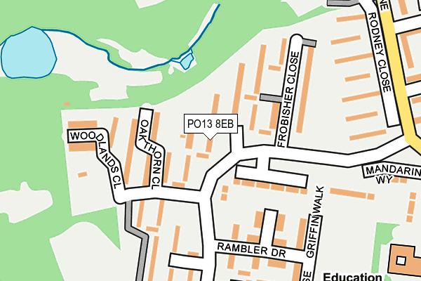 PO13 8EB map - OS OpenMap – Local (Ordnance Survey) PO13 8EB map - OS OpenMap – Local (Ordnance Survey)