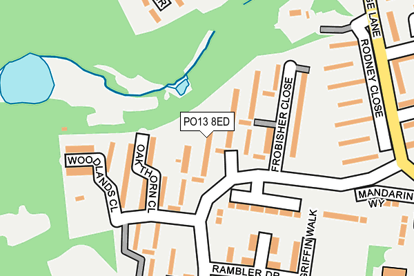 PO13 8ED map - OS OpenMap – Local (Ordnance Survey) PO13 8ED map - OS OpenMap – Local (Ordnance Survey)