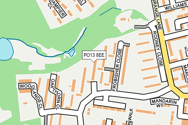 PO13 8EE map - OS OpenMap – Local (Ordnance Survey) PO13 8EE map - OS OpenMap – Local (Ordnance Survey)