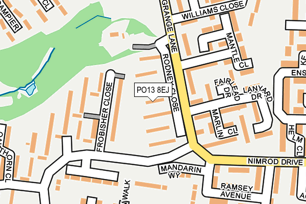 PO13 8EJ map - OS OpenMap – Local (Ordnance Survey) PO13 8EJ map - OS OpenMap – Local (Ordnance Survey)