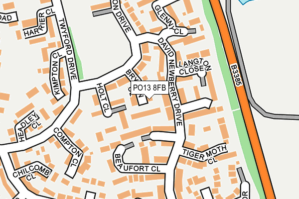 PO13 8FB map - OS OpenMap – Local (Ordnance Survey) PO13 8FB map - OS OpenMap – Local (Ordnance Survey)