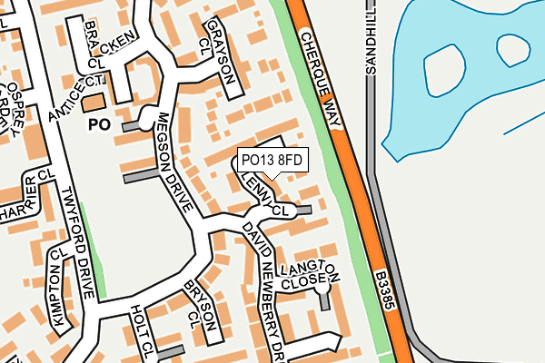 PO13 8FD map - OS OpenMap – Local (Ordnance Survey) PO13 8FD map - OS OpenMap – Local (Ordnance Survey)