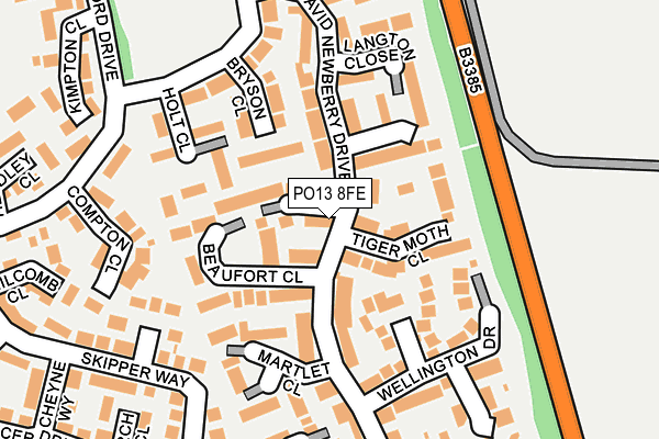 PO13 8FE map - OS OpenMap – Local (Ordnance Survey) PO13 8FE map - OS OpenMap – Local (Ordnance Survey)