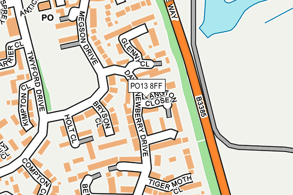 PO13 8FF map - OS OpenMap – Local (Ordnance Survey) PO13 8FF map - OS OpenMap – Local (Ordnance Survey)