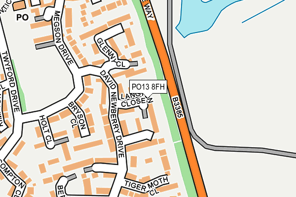 PO13 8FH map - OS OpenMap – Local (Ordnance Survey) PO13 8FH map - OS OpenMap – Local (Ordnance Survey)