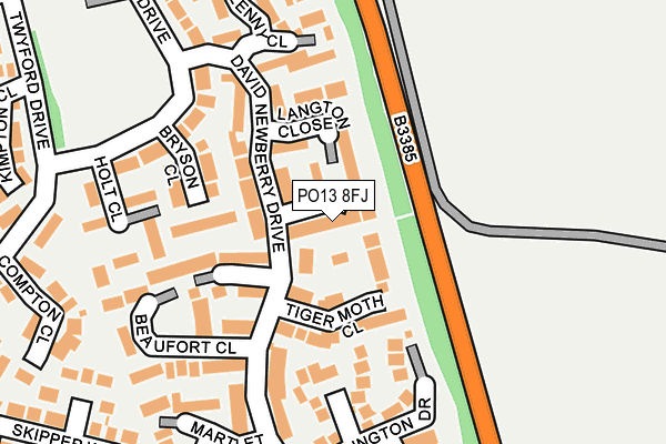 PO13 8FJ map - OS OpenMap – Local (Ordnance Survey) PO13 8FJ map - OS OpenMap – Local (Ordnance Survey)