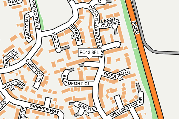PO13 8FL map - OS OpenMap – Local (Ordnance Survey) PO13 8FL map - OS OpenMap – Local (Ordnance Survey)