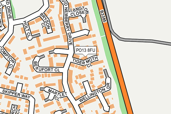 PO13 8FU map - OS OpenMap – Local (Ordnance Survey) PO13 8FU map - OS OpenMap – Local (Ordnance Survey)