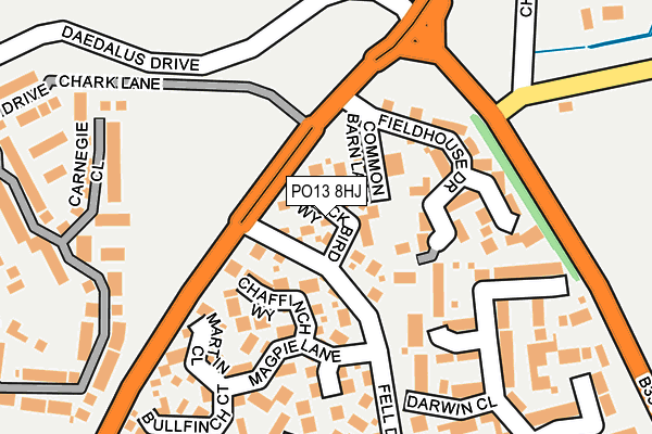PO13 8HJ map - OS OpenMap – Local (Ordnance Survey) PO13 8HJ map - OS OpenMap – Local (Ordnance Survey)