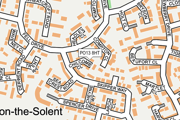 PO13 8HT map - OS OpenMap – Local (Ordnance Survey) PO13 8HT map - OS OpenMap – Local (Ordnance Survey)